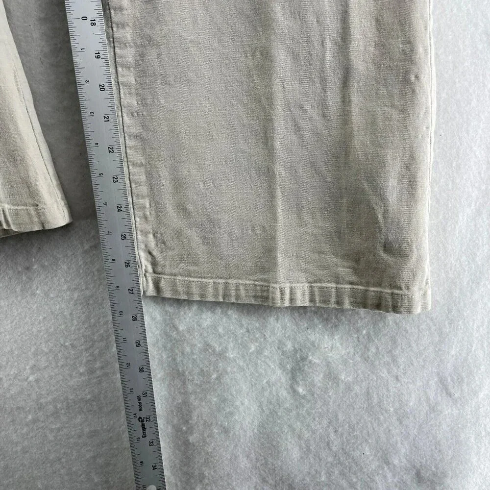 Calvin Klein Jeans Women's Sz 14 Beige Straight Ankle High-Rise Stretch Pockets - Picture 5 of 12